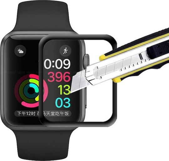 Black Full Face Tempered Glass για το Apple Watch 38mm 1τμχ Series2