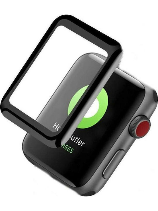 Black Full Face Tempered Glass pentru Apple Watch 38mm 1buc Series2