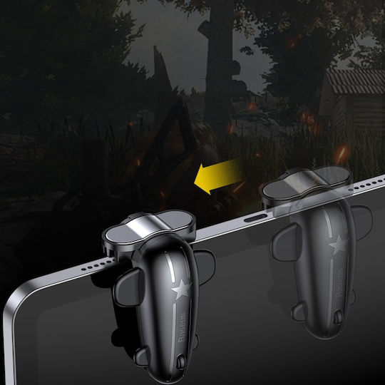 Baseus Mobile Gaming Triggers Bumpers Shooter Controller in Black color