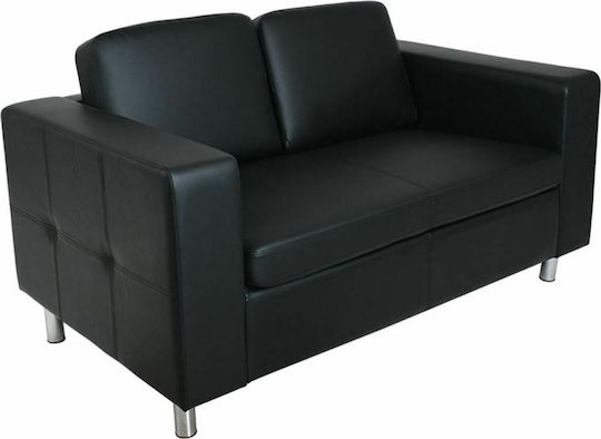 Alamo Двуместен Диван Изкуствена кожа Черен 145x85x82см.