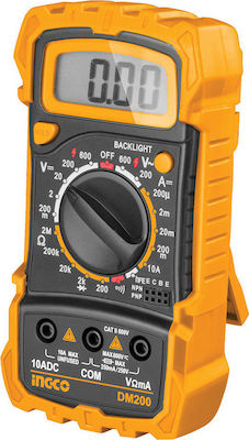 Ingco Digital Multimeter with Measurement AC / DC / Resistor DM200