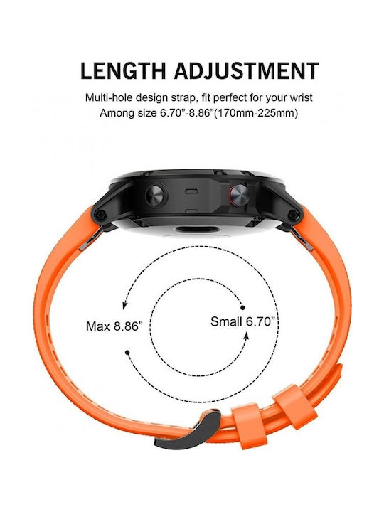 Λουράκι Σιλικόνης Πορτοκαλί (Garmin Fenix 5/6/6 Pro/7)