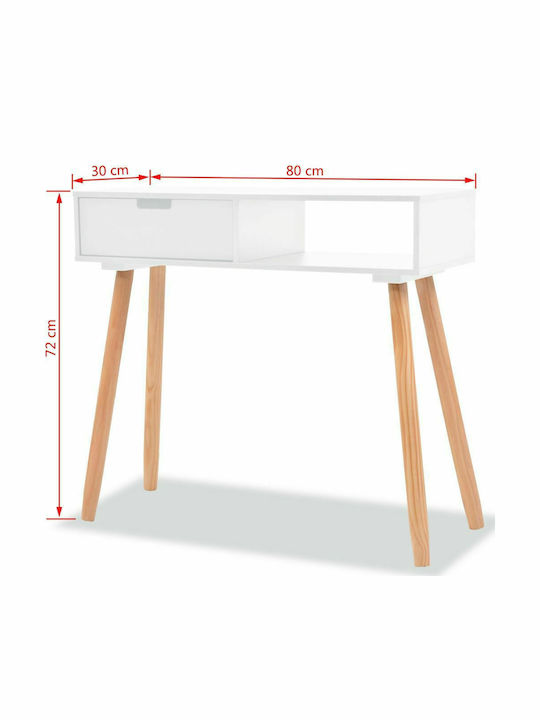 Konsole White / Pine L80xB30xH73cm