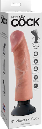 Pipedream King Cock Vibrating Cock Realistic Vibrator 25.5cm Tan