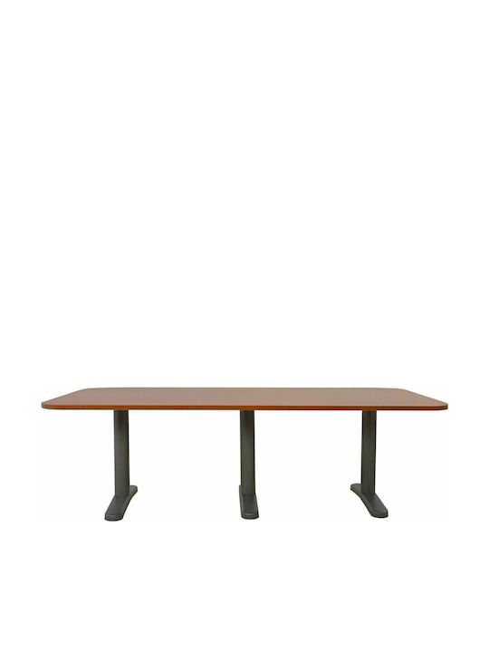 Besprechungstisch Walvia Holz Cherry mit Metallbeinen 240x120x75cm