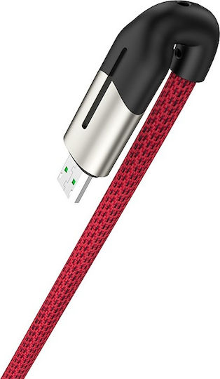 Hoco U68 Gusto Плетена USB 2.0 до микро USB кабел Червен 1.2м (HC-U68MR) 1бр