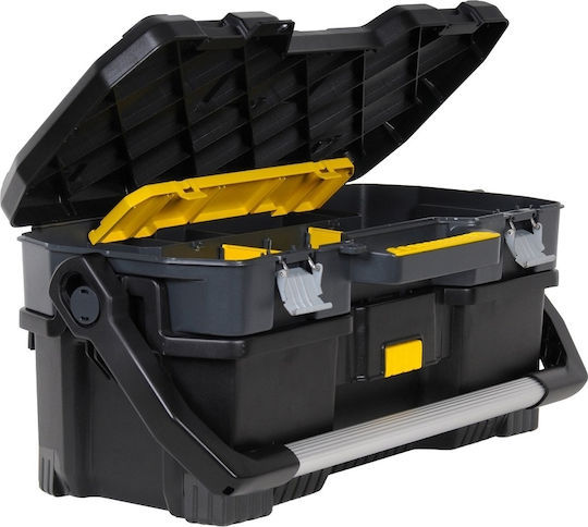 Stanley Hand Tool Case Plastic with Tobacco Case Dimensions: W67xD32.3xH25.1cm