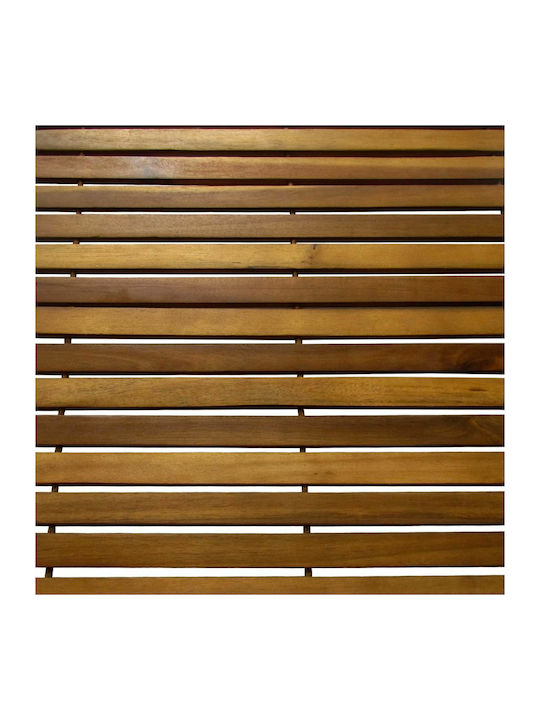 vidaXL Rutschfest Set Badematten Hölzernes Rechteckig 271768 Acacia wood 2Stück