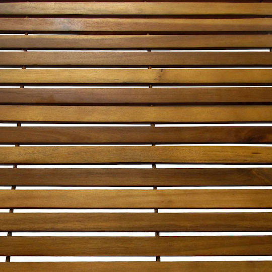 vidaXL Rutschfest Set Badematten Hölzernes Rechteckig 271768 Acacia wood 2Stück