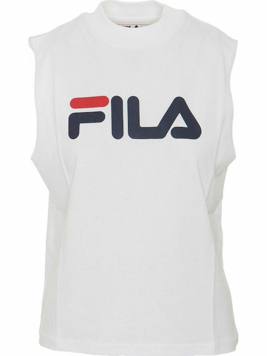 Fila Women's Athletic Cotton Blouse Sleeveless White