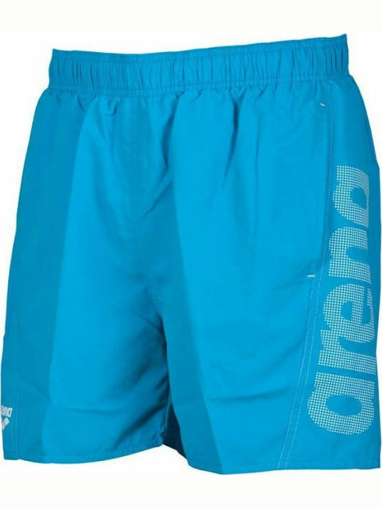 Herren Badehose Bermuda Hellblau Monochrom