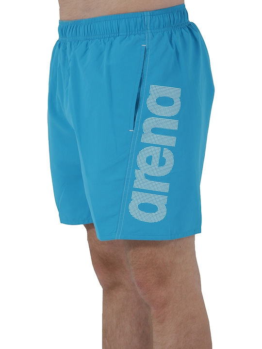 Herren Badehose Bermuda Hellblau Monochrom