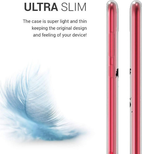 KWmobile Travel Outline Back Cover Σιλικόνης Διάφανο (Huawei Y7 2019 / Y7 Prime 2019)