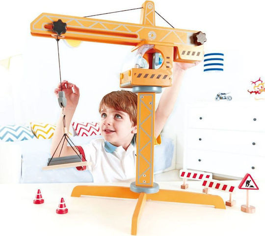 Hape Großer Kran Für Spielzeugautos & Rennstrecken Für 3+ Jahre