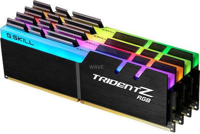 G.Skill Trident Z RGB 32GB DDR4 RAM με 4 Modules (4x8GB) και Ταχύτητα 3200 για Desktop