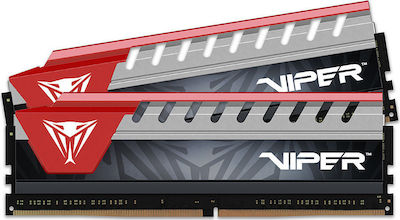 Patriot Viper Elite Red 8GB DDR4 RAM με 2 Modules (2x4GB) και Ταχύτητα 2800 για Desktop