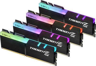 G.Skill Trident Z RGB 32GB DDR4 RAM με 4 Modules (4x8GB) και Ταχύτητα 3000 για Desktop