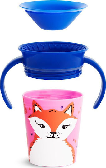 Munchkin Baby Cup Miracle 360° Wildlove Sippy Cup made of Plastic Blue 177ml for 6m+m+