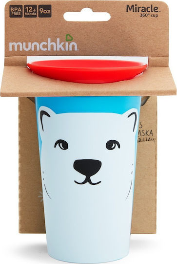 Munchkin Baby Cup Miracle 360° Wildlove Sippy Cup made of Plastic Blue 266ml for 12m+m+