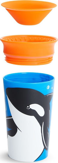 Munchkin Miracle 360° Wildlove Sippy Cup Plastic Blue Blue Whale 266ml For 12m+