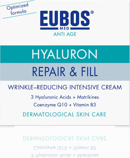Eubos Repair & Fill Κρέμα Προσώπου Ημέρας για Ενυδάτωση, Αντιγήρανση & Σύσφιξη με Υαλουρονικό Οξύ & Πεπτίδια 50ml