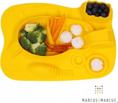 Marcus & Marcus Silicone Baby Tray Καμηλοπάρδαλη for 6+ months Yellow