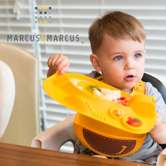 Marcus & Marcus Πιάτο Σιλικόνης Δραστηριότητες Κίτρινο Lola
