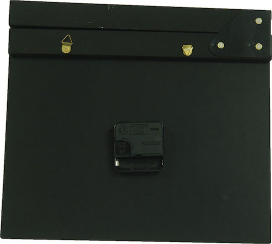 Factory Clachetă Ceas de Perete Metalic Negru 30x27.5cm