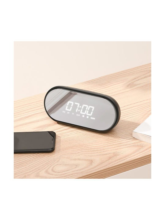 Baseus Encok Tabletop Digital Clock Plastic with Alarm Clock Black NGE09-01