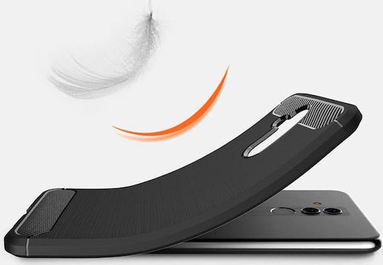 Hurtel Brushed Carbon Back Cover Σιλικόνης Μαύρο (Huawei Mate 20 Lite)