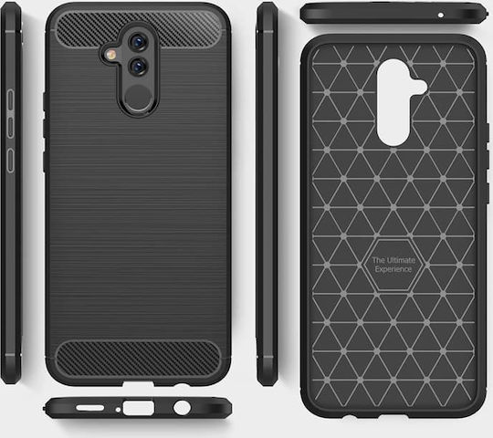 Hurtel Brushed Carbon Back Cover Σιλικόνης Μαύρο (Huawei Mate 20 Lite)