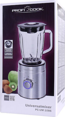 Profi Cook 108637 Μπλέντερ με Γυάλινη Κανάτα 1.5lt 1250W Inox