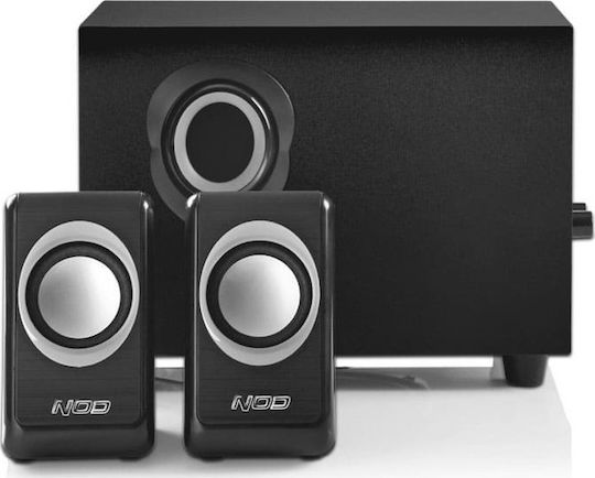 NOD Cyclops Computerlautsprecher 2.1 mit Leistung 5W in Schwarz Farbe
