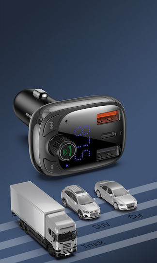Baseus FM Transmitter Αυτοκινήτου S-13 T Type με USB