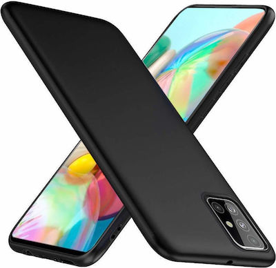 Umschlag Rückseite Silikon Schwarz (Galaxy A71)