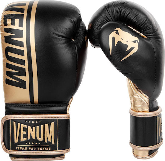 Venum Shield Γάντια Πυγμαχίας από Συνθετικό Δέρμα για Αγώνα Μαύρα