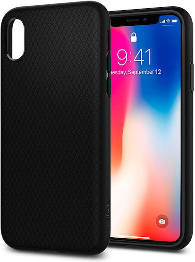 Spigen Liquid Air Back Cover Σιλικόνης Μαύρο (iPhone X / Xs)