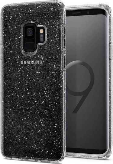 Spigen Liquid Crystal Glitter Задна корица Силикон Прозрачен (Галакси С9)