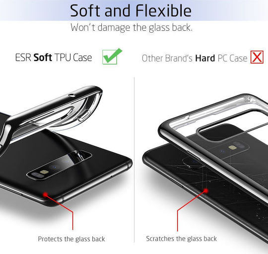 ESR Essential Twinkler Задна корица Силикон 0.75мм Черен (Galaxy S10+)