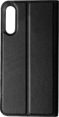 Powertech Elegant Synthetic Leather Book Black (Galaxy A70)