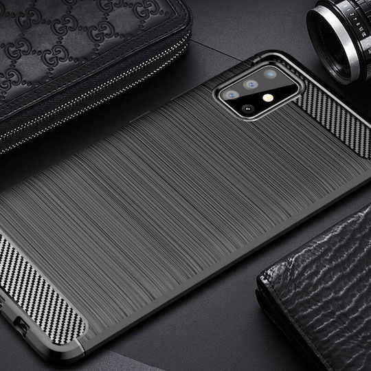 Hurtel Back Cover Σιλικόνης Μαύρο (Galaxy A71)