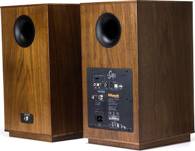 Klipsch The Sixes Самоусилващи се тонколони 2 Брой шофьори с Wi-Fi и Bluetooth 100W (Двойка) Кафяв