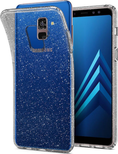 Spigen Liquid Crystal Glitter Back Cover Silicone Transparent (Galaxy A8 2018)