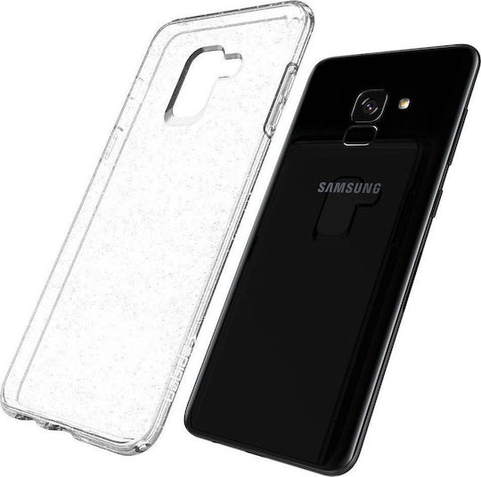 Spigen Liquid Crystal Glitter Back Cover Silicone Transparent (Galaxy A8 2018)
