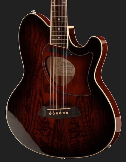 Ibanez Полуакустичен Китара TCM50 Отрязана Кафяв / Избухване