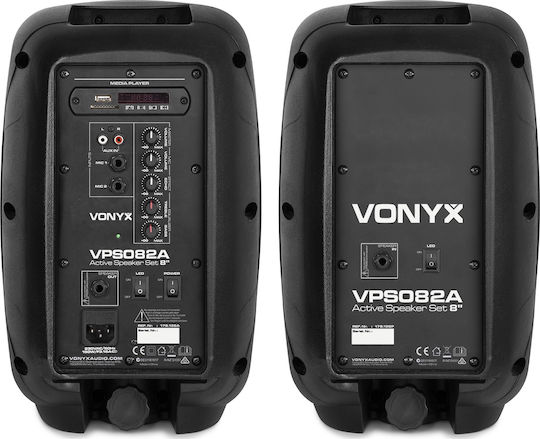 Vonyx Ηχείο Karaoke με Ενσύρματo Μικρόφωνο και Εφέ Φωτισμού VPS082A 178.126 Μαύρο