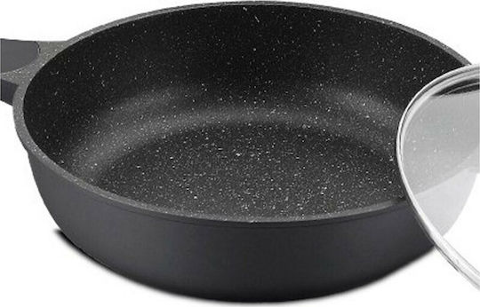 Royalty Line Wok από Αλουμίνιο Με Καπάκι με Επίστρωση από Πέτρα 30cm