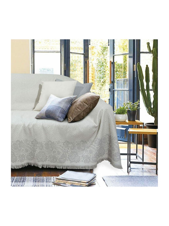 Das Home 0164 Ριχτάρι Διθέσιου Καναπέ Ζακάρ 180x250εκ. Εκρού
