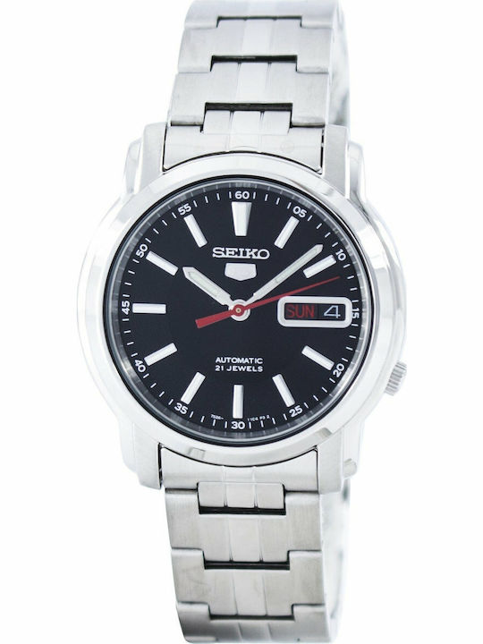 Seiko 5 Automatic Ρολόι Αυτόματο με Μεταλλικό Μπρασελέ