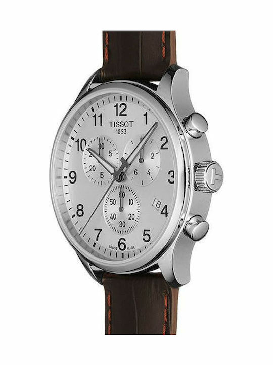 Tissot Chrono XL Classic Men's Watch 45mm Chronograph With Brown Leather Strap